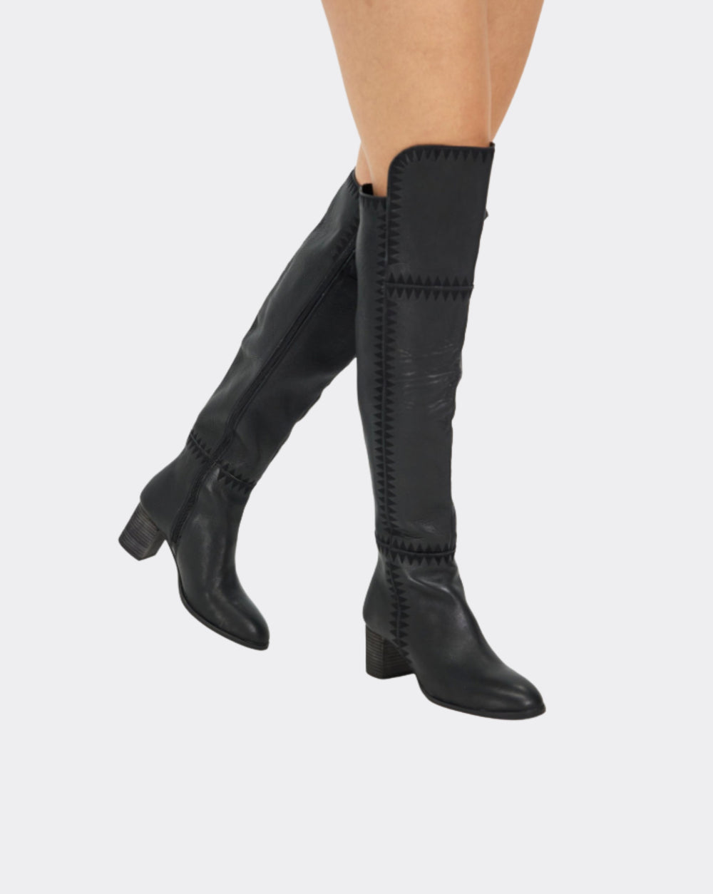 MARLEE - BLACK LEATHER TUMBLE